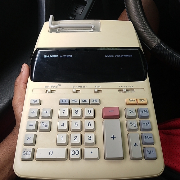 sharp Other - Sharp EL-2192R Adding Machine 12 Digit Calculator 2 Color Printer Tested